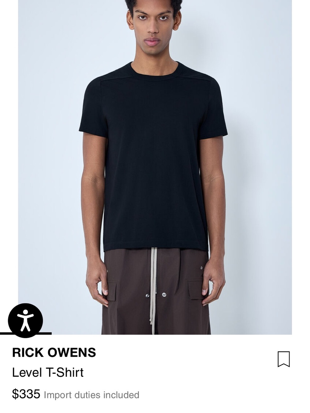 Rick Owen’s 100% cotton season 22 Short Sleeve Shirt
